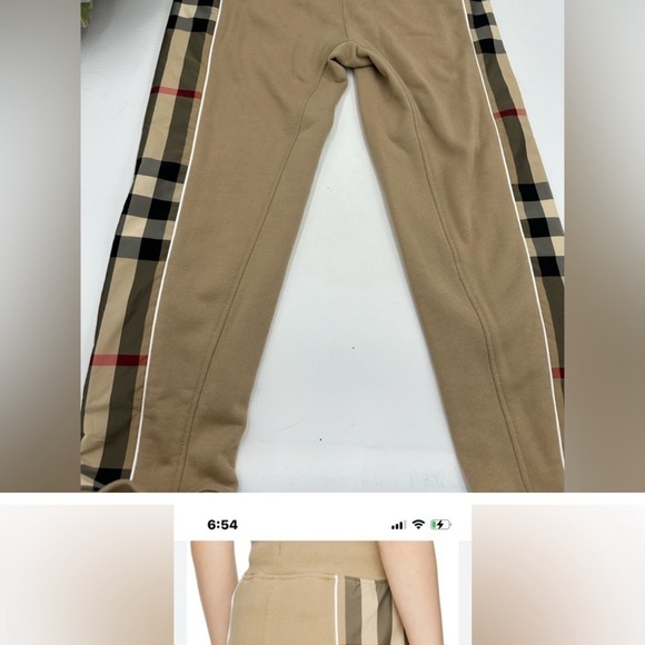 Kids Burberry vintage check 100% cotton sweatpants size 12yr 152cm